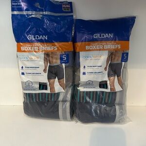 Gildan Men's Boxer Briefs 5-Pack in Gray and Black
